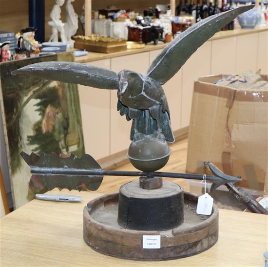 An American eagle weather vane, height 59cm